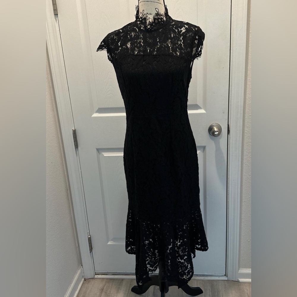 Zesica Black Lace Dress